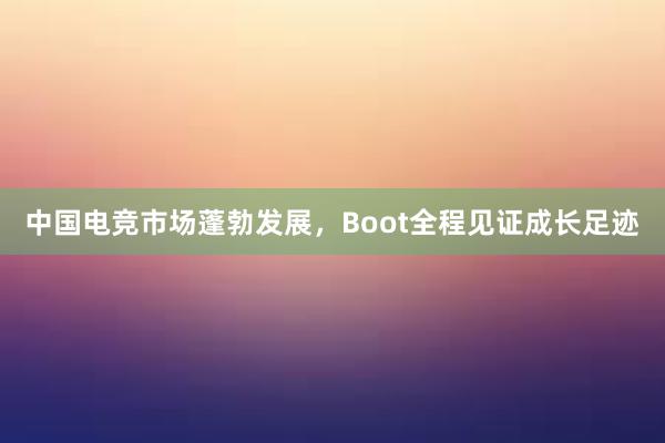 中国电竞市场蓬勃发展，Boot全程见证成长足迹
