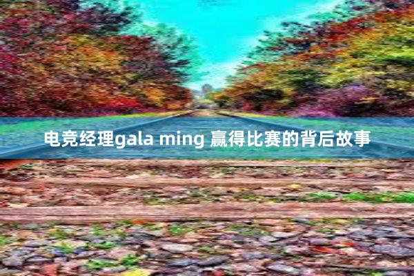 电竞经理gala ming 赢得比赛的背后故事