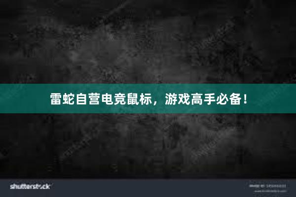 雷蛇自营电竞鼠标，游戏高手必备！